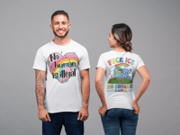 Image 5 of "Bold Heart Tee: No Human is Illegal" Unisex Crewneck T-Shirt