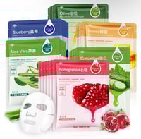 30pcs Fresh Fruits Facial Masks Face skincare Moisturizing Firming Hydrating