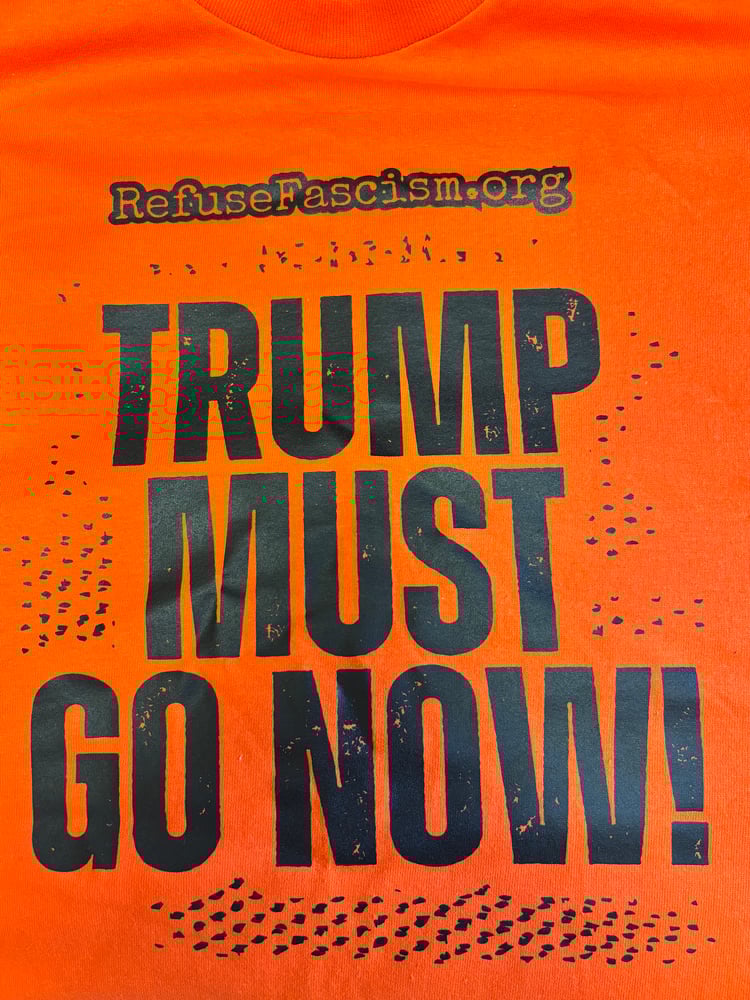 Image of TRUMP MUST GO NOW! T-shirt