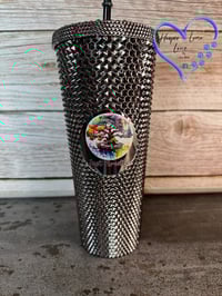 Image 7 of 24oz Just Breathe Studded Tumbler