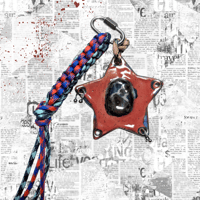 Image 1 of Pierced Star Bag Charm 08