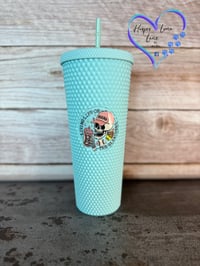 Image 6 of 24oz Living Life On the Bleachers Studded Tumbler