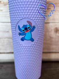 Image 5 of 24oz Stitch and Angel Studded Tumbler