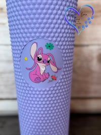 Image 8 of 24oz Stitch and Angel Studded Tumbler