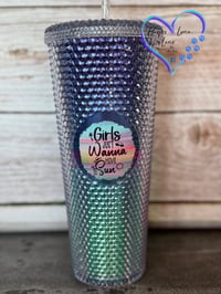 Image 4 of 24oz Girls Just Wanna Have Sun Studded Tumbler