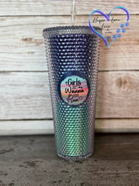 Image 1 of 24oz Girls Just Wanna Have Sun Studded Tumbler