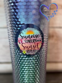 Image 4 of 24oz Sunrise Sunburn Sunset Repeat Studded Tumbler