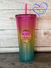 Image 1 of 24oz Beach Hair Don't Care Studded Tumbler