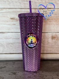 Image 1 of 24oz Heavily Meditated Studded Tumbler