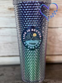 Image 2 of 24oz Life is Better at the Lake Studded Tumbler