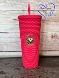 Image 1 of 24oz Wild and Free Butterfly Studded Tumbler