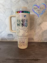 Image 12 of 40oz Fourth Wing Engraved Tumbler Custom Order