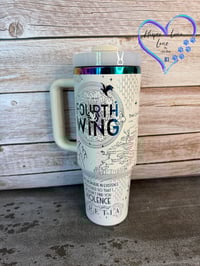 Image 13 of 40oz Fourth Wing Engraved Tumbler Custom Order
