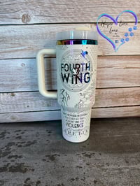 Image 14 of 40oz Fourth Wing Engraved Tumbler Custom Order