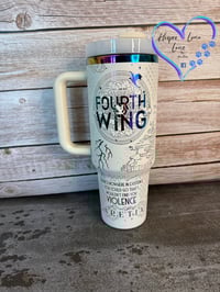 Image 19 of 40oz Fourth Wing Engraved Tumbler Custom Order