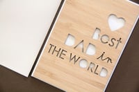 Image 8 of Best Dad In The World Card. Dad Birthday Card. Dad Fathers Day Card. 