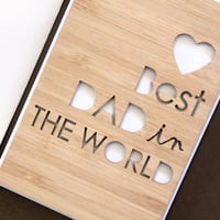 Image 7 of Best Dad In The World Card. Dad Birthday Card. Dad Fathers Day Card. 