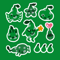 Image 3 of Leo the Pear Sticker Sheet (dark + light versions)