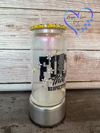 Image 3 of 16oz Fuck That Respectfully Shimmer Glass Can 