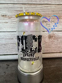 Image 1 of 16oz Fuck That Respectfully Shimmer Glass Can 