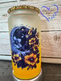Image 3 of 16oz Even in Darkness, Your Light can Shine Glass Can 
