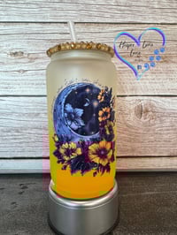 Image 5 of 16oz Even in Darkness, Your Light can Shine Glass Can 