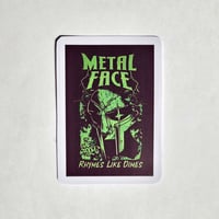 Image 1 of Metal Face MF DOOM Rhymes Like Dimes Matte Vinyl Sticker