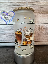 Image 1 of 16oz Halloween Coffee Glass Can