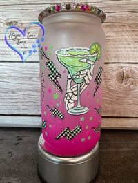 Image 3 of 16oz Chip Dipping and Margarita Sipping Glass Can 