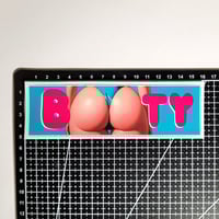 Image 2 of Booty Butt Font Matte Vinyl Sticker