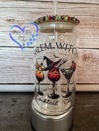 Image 1 of 16oz Salem Witch Cocktail Club Glass Can 