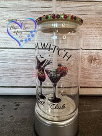 Image 4 of 16oz Salem Witch Cocktail Club Glass Can 