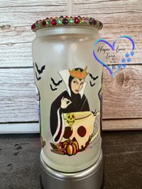 Image 1 of 16oz Evil Leading Ladies Glow in the Dark Glass Can 
