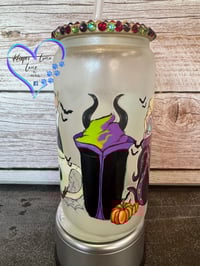 Image 2 of 16oz Evil Leading Ladies Glow in the Dark Glass Can 