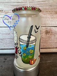 Image 5 of 16oz Evil Leading Ladies Glow in the Dark Glass Can 