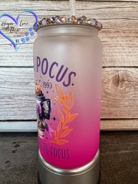 Image 2 of 16oz Hocus Pocus I need Coffee to Focus Glass Can 