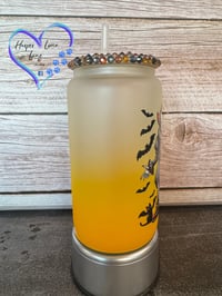 Image 2 of 16oz Clown Halloween Glass Can 