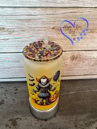Image 6 of 16oz Clown Halloween Glass Can 