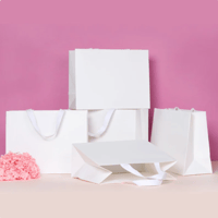Image 1 of White gift bags with cotton handles