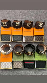 LV & GG Belts w/Wallet