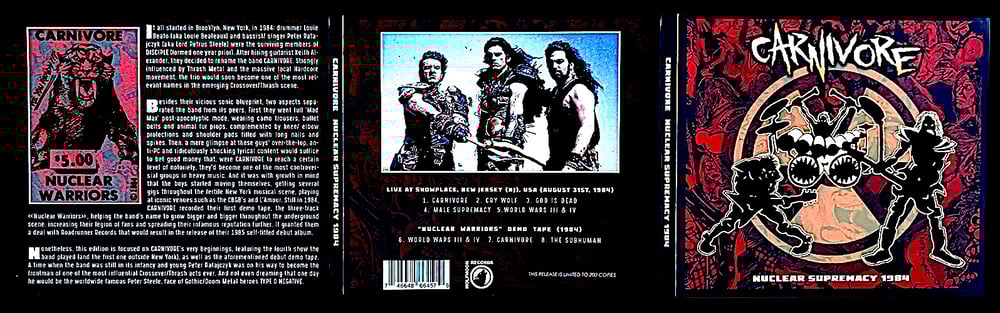 CARNIVORE - Nuclear Supremacy 1984 CD PRE ORDER