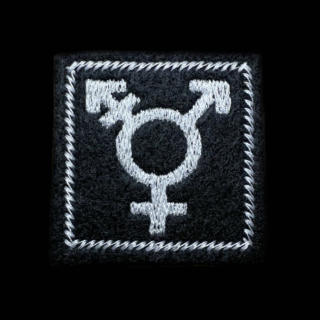 Trans Symbol Patch | Black & White Square