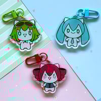 Image 1 of Kaomoji-loid Keychains