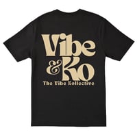 Image 2 of OVERSIZE TEE  - BLACK - CREAM FONT 