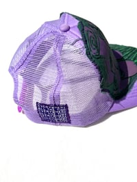 Image of My Flowers Trucker in Purple