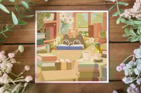 Fully "Booked" Reading Cat - Art Print