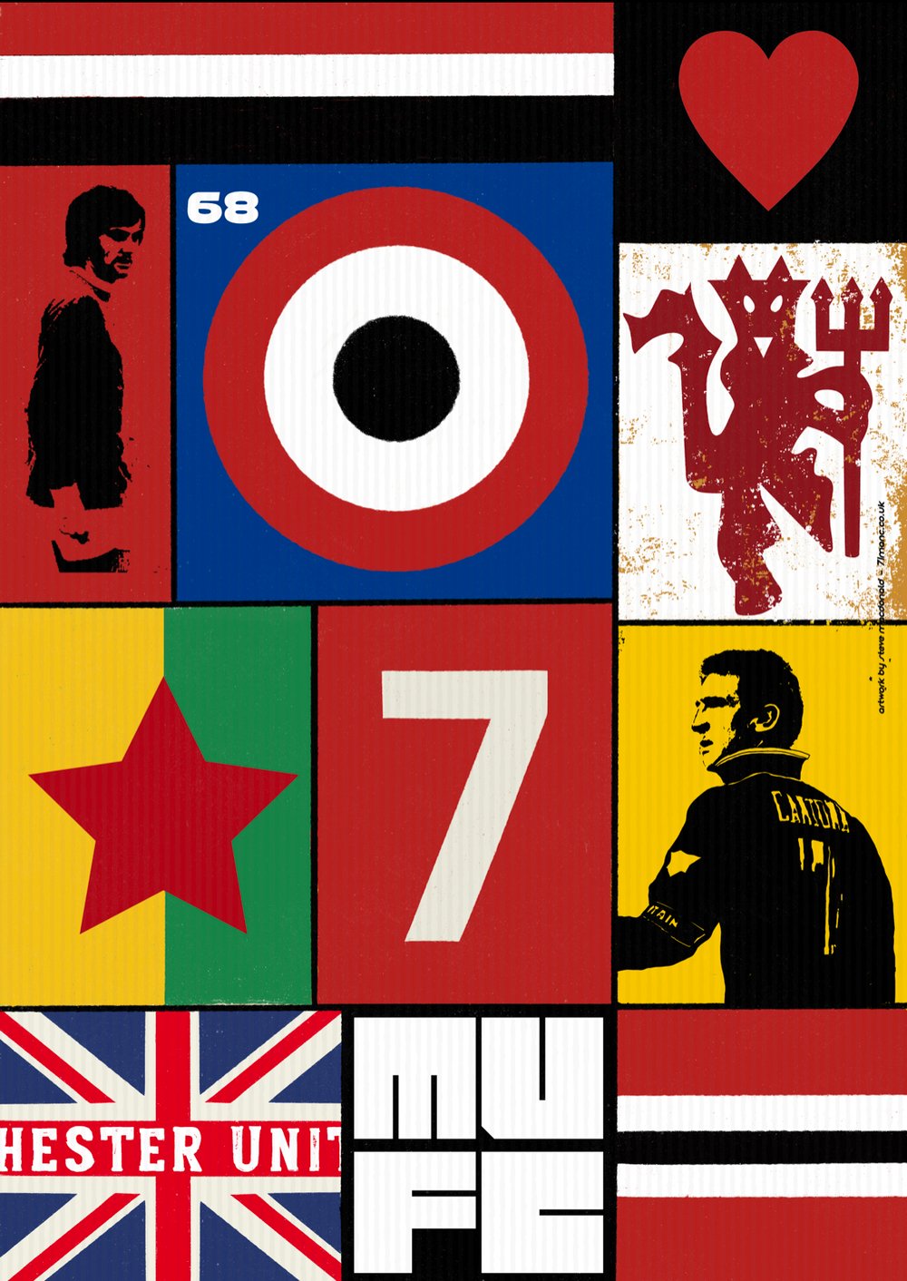 Manchester United collage popart print