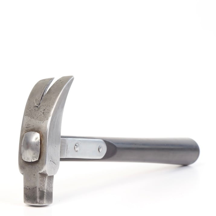  Wrought Iron Claw Hammer with side straps 12oz