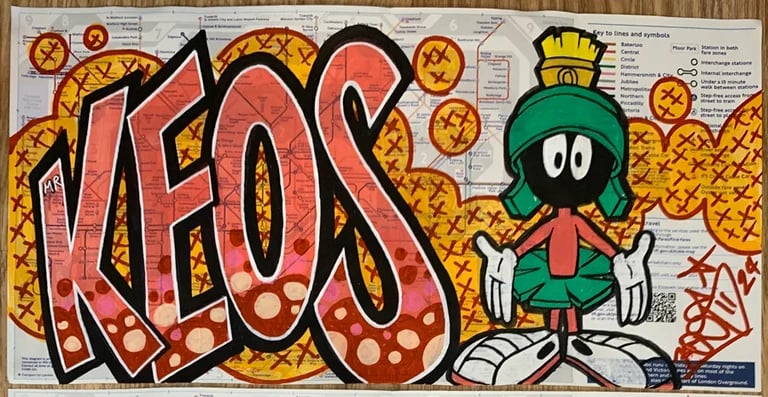 MrKEOS London tube map - Daffy Duck/Marvin/Taz