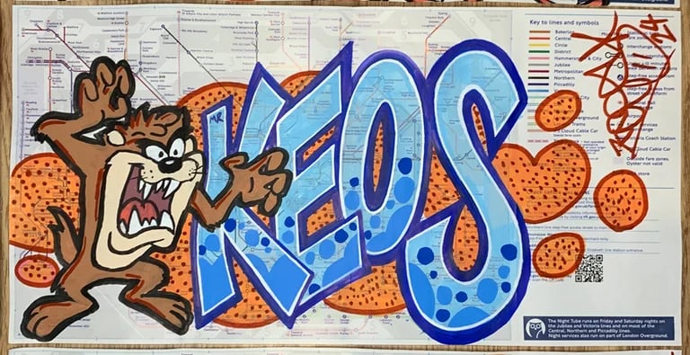 MrKEOS London tube map - Daffy Duck/Marvin/Taz